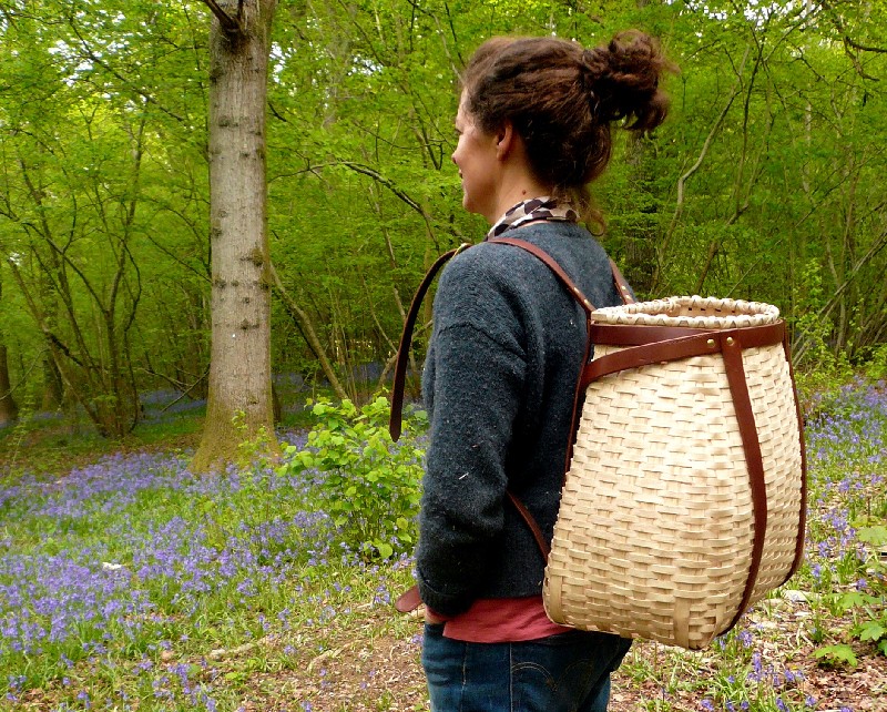 woven backpack basket