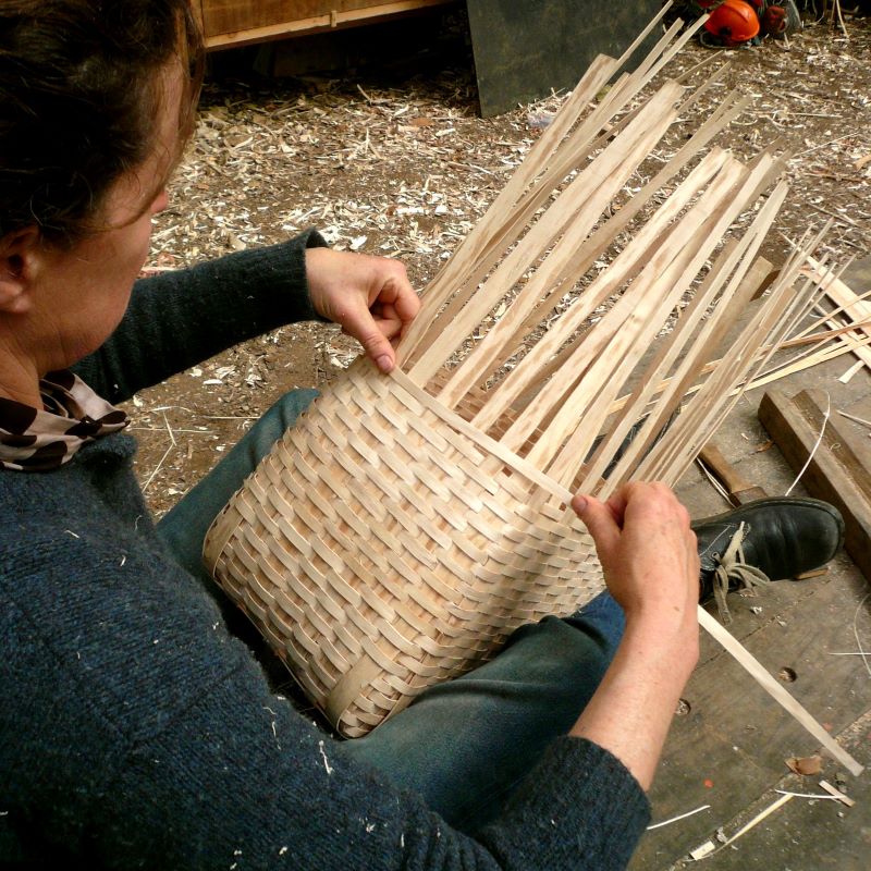 weaving an ash backpack